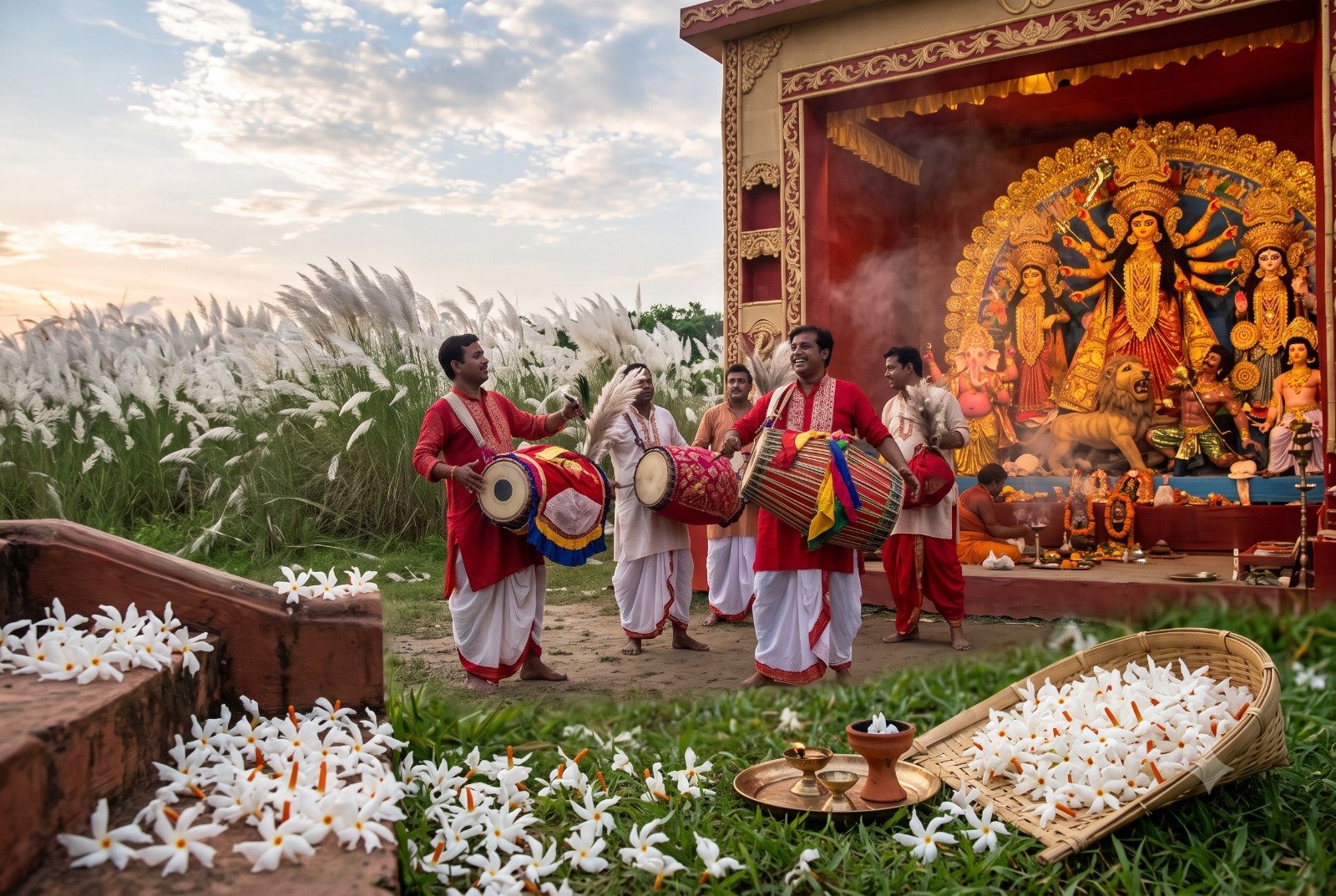Kolkata Durga Puja 2026  দুর্গাপূজা ২০২৬: শিউলির গন্ধ, ঢাকের বাদ্যি আর তিলোত্তমা কলকাতার এক রূপকথার সফর